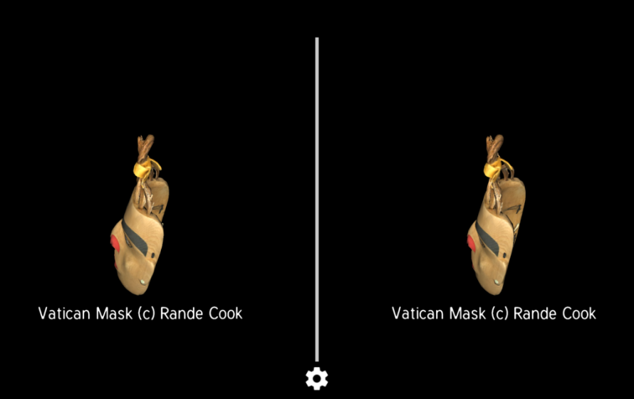 Una máscara virtual del Vaticano que puedes ver.